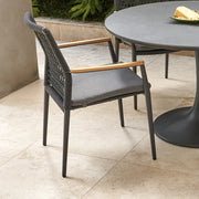 5-piece Addis - Tulip Setting Charcoal and Teak