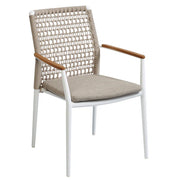 Addis Rope Chair with Teak Arms